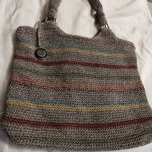 The Sak Multicolor Boho Striped Knit Tote Bag